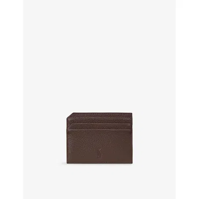 Polo Ralph Lauren Mens Dark Brown Polo Leather Card Case
