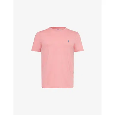 Polo Ralph Lauren Embroidered Rider T-shirt Slim Fit In Pink