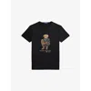 Polo Ralph Lauren Mens Fa25 Black Holiday Bear Bear-print Short-sleeve Cotton T-shirt In Black