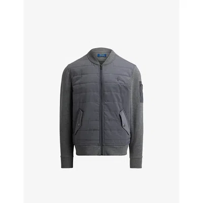 Polo Ralph Lauren Mens Fortress G Hybrid Logo-embroidered Mixed-material Jacket Xxl In Black