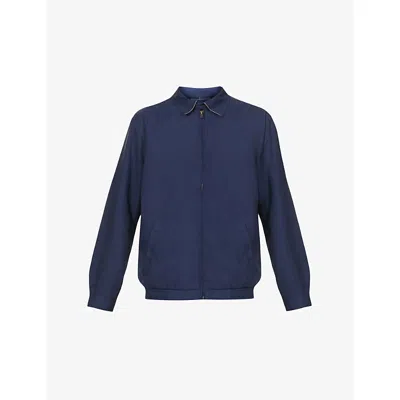 Polo Ralph Lauren Mens  Bi-swing Brand-embroidered Regular-fit Woven Windbreaker Jacket In Blue