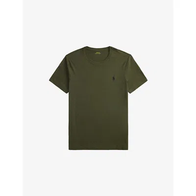 Polo Ralph Lauren Mens Green Logo-embroidered Regular-fit Cotton-jersey T-shirt