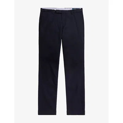 Polo Ralph Lauren Mens Greenwich Slim-fit Stretch-cotton Chino Trousers Aviator Navy In Black