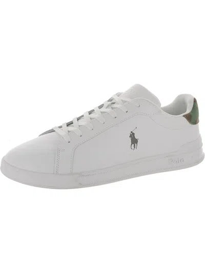 Polo Ralph Lauren Mens Leather Casual And Fashion Sneakers In Multi