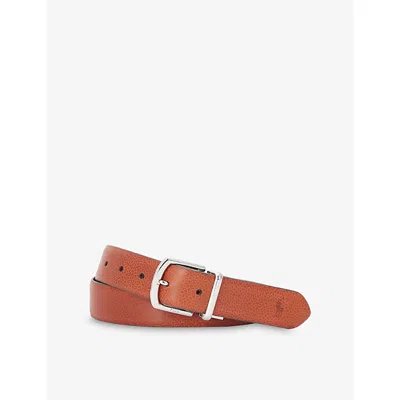Polo Ralph Lauren Mens Cog/bur Logo-embossed Reversible Leather Belt