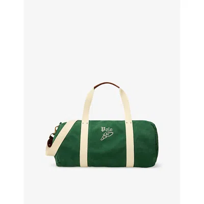 Polo Ralph Lauren Mens Green Logo-embroidered Cotton Holdall