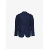 Polo Ralph Lauren Mens  Notched-lapels Flap-pockets Linen Suit Jacket In Navy