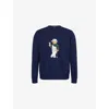 Polo Ralph Lauren Mens Navy Rlx Bear-print Cotton-blend Sweatshirt Xxl In Blue