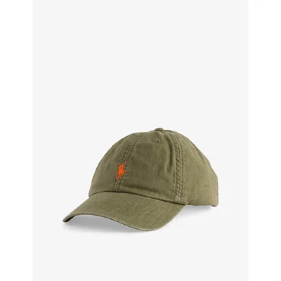 Polo Ralph Lauren Mens New Olive Classic Logo-embroidery Adjustable Cotton Cap
