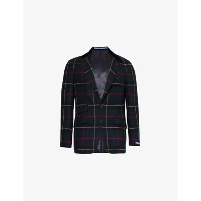Polo Ralph Lauren Mens  Notched Lapel Flap-pocket Regular-fit Wool Sportcoat In Multi