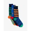 Polo Ralph Lauren Men's Mini Bear & Stripe Socks Gift Box In Multi