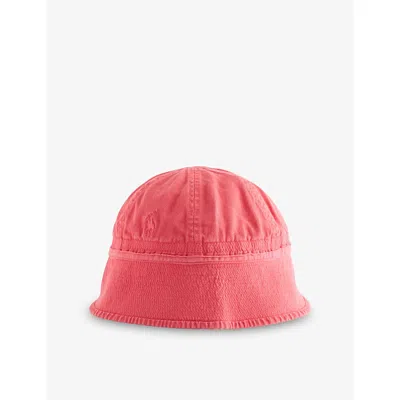 Polo Ralph Lauren Mens Pale Red Polo Pony Garment-dyed Cotton-twill Bucket Hat In Pink