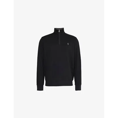 Polo Ralph Lauren Mens  Brand-embroidery High-neck Regular-fit Cotton-blend Sweatshirt In Polo Black