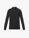Polo Ralph Lauren Long-sleeve Black Polo Shirt With Traditional Collar In Black