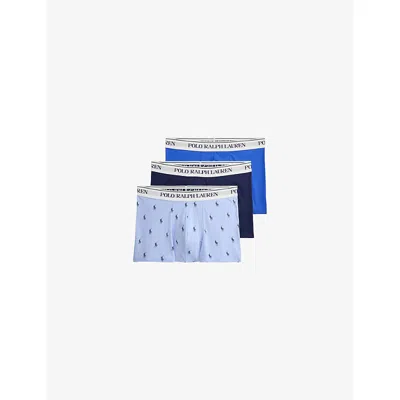 Polo Ralph Lauren Mens  Branded Set Of Three Stretch-cotton Boxers In Multi