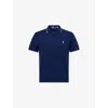 Polo Ralph Lauren Mens Navy Jonny Logo-embroidered Regular-fit Cotton-jersey Polo Shirt Xl In Yellow