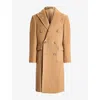 Polo Ralph Lauren Mens Lapel-collar Double-breasted Camel-hair Overcoat In Brown