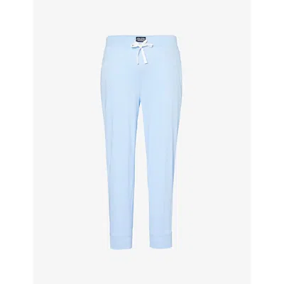 Polo Ralph Lauren Mens Logo-embroidered Cotton-jersey Pyjama Bottoms Office Blue