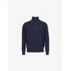 Polo Ralph Lauren Mens Logo-embroidered Half-zip Cotton-knit Sweatshirt Navy