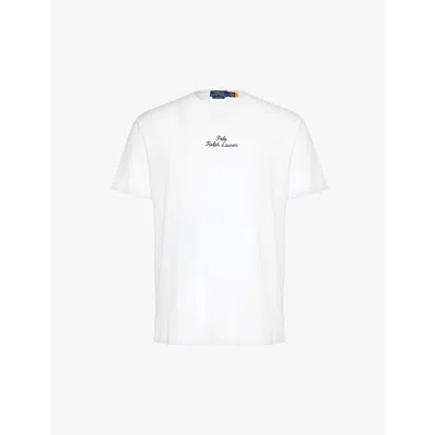 Polo Ralph Lauren Central Script Logo T-shirt Classic Oversized Fit In White