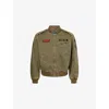 Polo Ralph Lauren Mens Outdoor Olive X Patch-embellished Regular-fit Cotton Jacket In Green