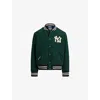 Polo Ralph Lauren Mens Ribbed Logo-embroidered Wool-blend Bomber Jacket Moss Agate In Green