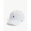 Polo Ralph Lauren White Baseball Cap With Horsebit Embroidery In Cotton Man