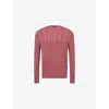 Polo Ralph Lauren Prune Juice Coloured Cotton Cable-knit Jumper In Pink