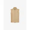Polo Ralph Lauren Mens Gabardine Logo-badge Shell Gilet Rl Khaki Xl In Neutral