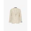 Polo Ralph Lauren Mens  Notched-lapels Flap-pockets Linen Suit Jacket In Spring Beige