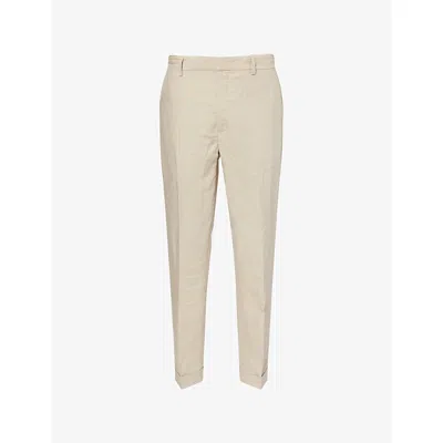 Polo Ralph Lauren Mens Tapered Ankle-length Linen Suit Trousers Spring Beige