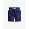 Polo Ralph Lauren Mens Spy Bear Traveller Branded-print Swimming Trunks In Blue