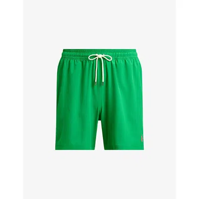 Polo Ralph Lauren Mens Stem Traveller Brand-embroidered Swimming Trunks In Green