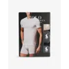 Polo Ralph Lauren Mens  Crewneck Embroidered-branding Pack Of Three Cotton-jersey T-shirts In Stnwr Gry/brcly Htr/blck