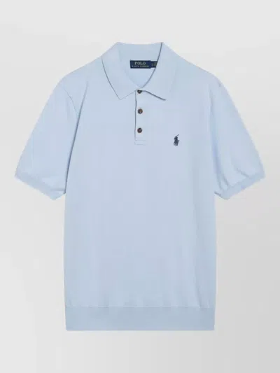 Polo Ralph Lauren Mens Straight Cut Polo Collar Short Sleeves In Blue