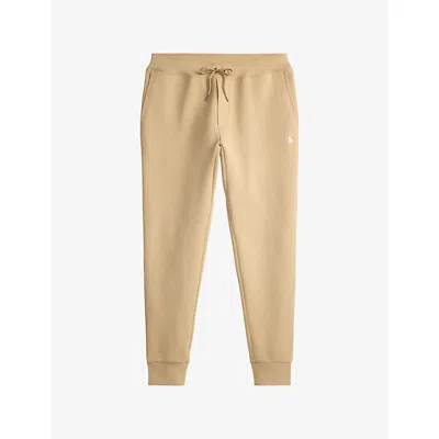 Polo Ralph Lauren Mens Vintage Khaki/c1730 Logo-embroidered Drawstring-waist Cotton-blend Jogging Bottoms In Brown