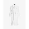 Polo Ralph Lauren Mens  Logo-embroidered Shawl-collar Cotton-terry Robe In White