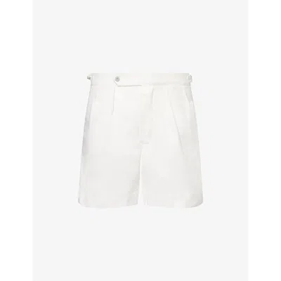 Polo Ralph Lauren Mens Rustic Regular-fit Cotton-twill Shorts White