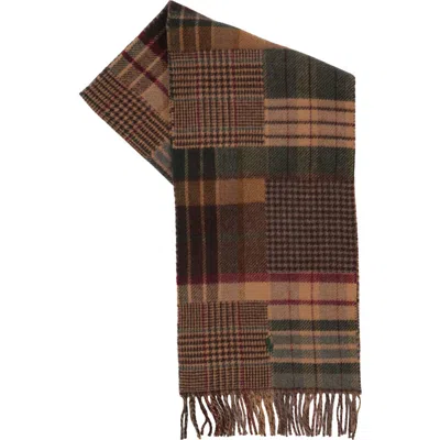 Polo Ralph Lauren Menswear Patchwork Scarf In Brown