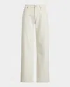 Polo Ralph Lauren Mercer Relaxed Wide-leg Jeans In Glacial Wh