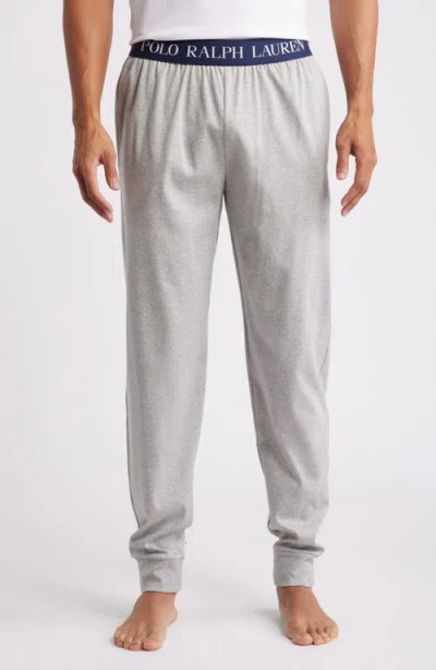 Polo Ralph Lauren Mercerized Cotton Pajama Joggers In Andover Heather