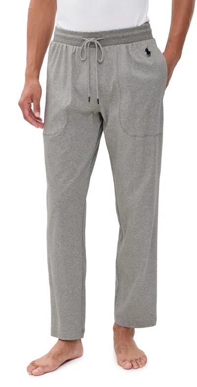 Polo Ralph Lauren Mercerized Cotton Pajama Pants Andover Heather In Gray