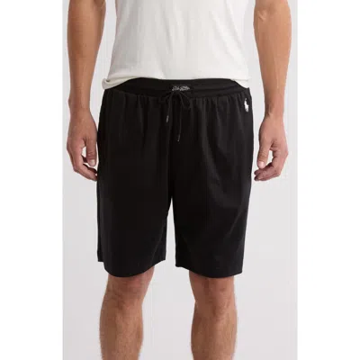 Polo Ralph Lauren Mercerized Cotton Pajama Shorts In Black