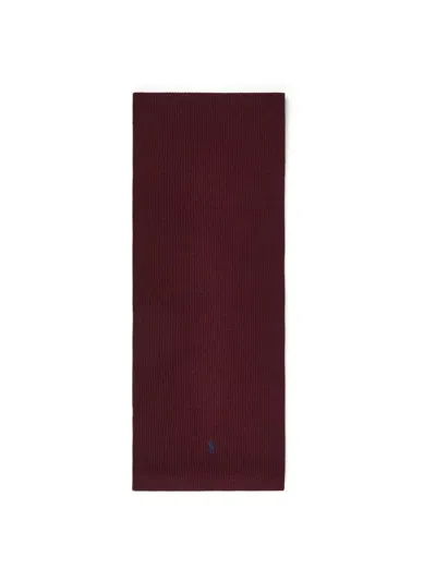 Polo Ralph Lauren Merino Scarf In Cla Wine