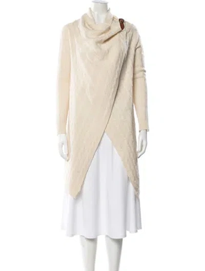 Pre-owned Polo Ralph Lauren Merino Wool Cowl Neck Sweater In Neutral