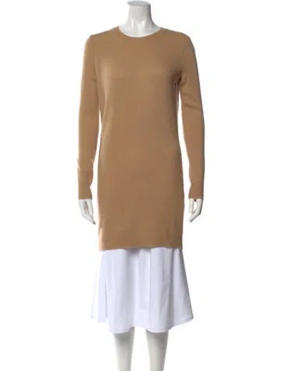 Pre-owned Polo Ralph Lauren Merino Wool Crew Neck Sweater W/ Tags In Neutral