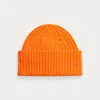 Polo Ralph Lauren Merino Wool Rib-knit Watch Cap In Orange