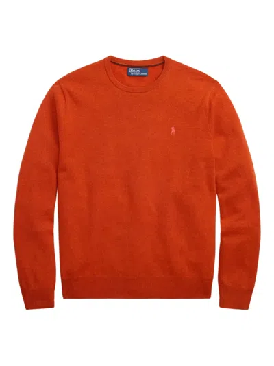 Polo Ralph Lauren Merino Wool Sweater In Orange