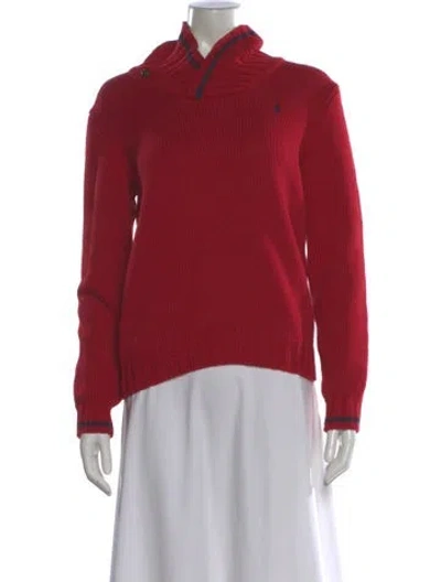 Pre-owned Polo Ralph Lauren Merino Wool Sweater In Red