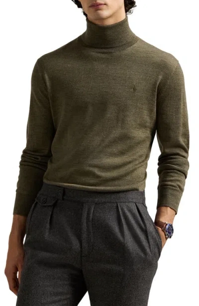 Polo Ralph Lauren Merino Wool Turtleneck Sweater In Green